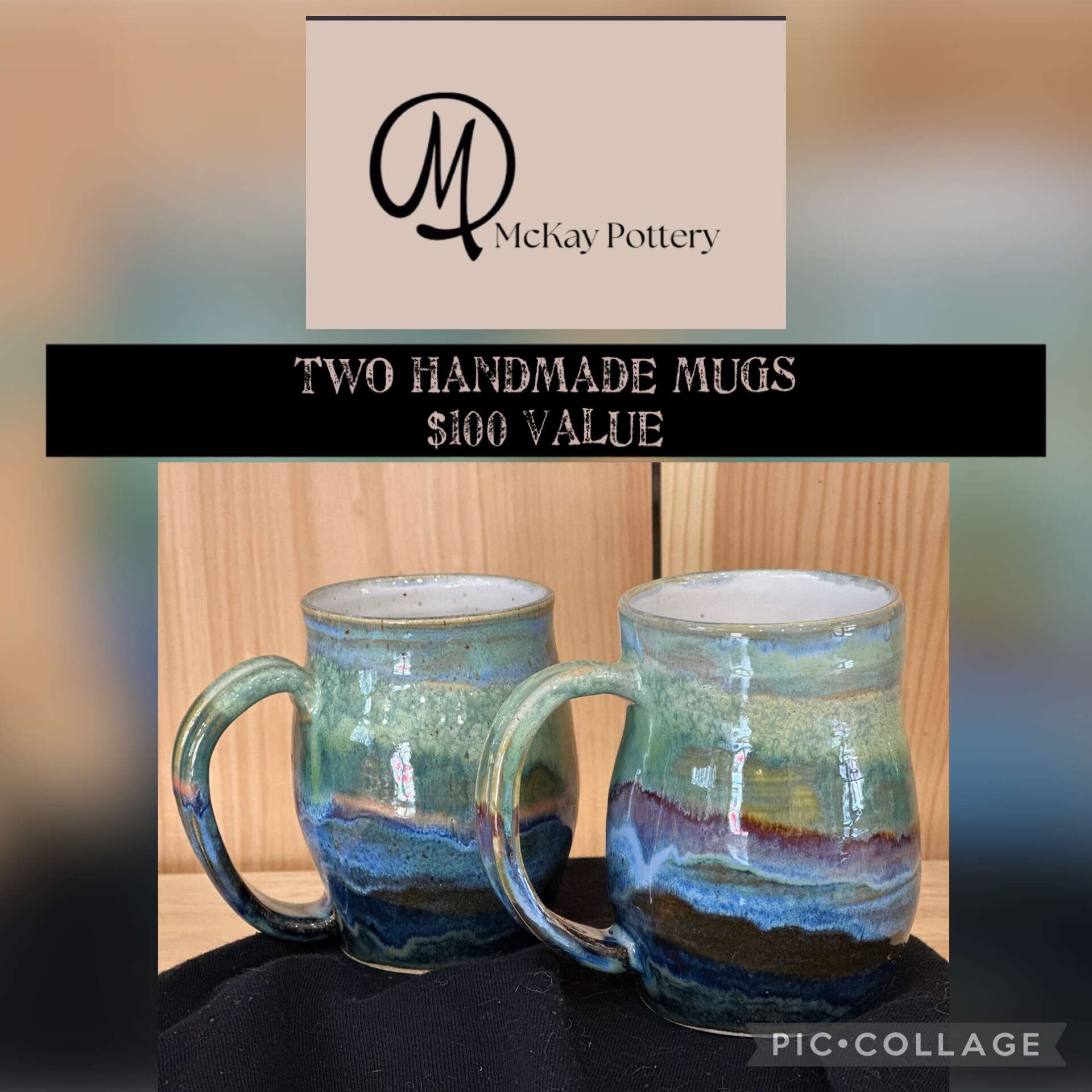(1 of 2) Two Handmade Mugs by McKay Pottery