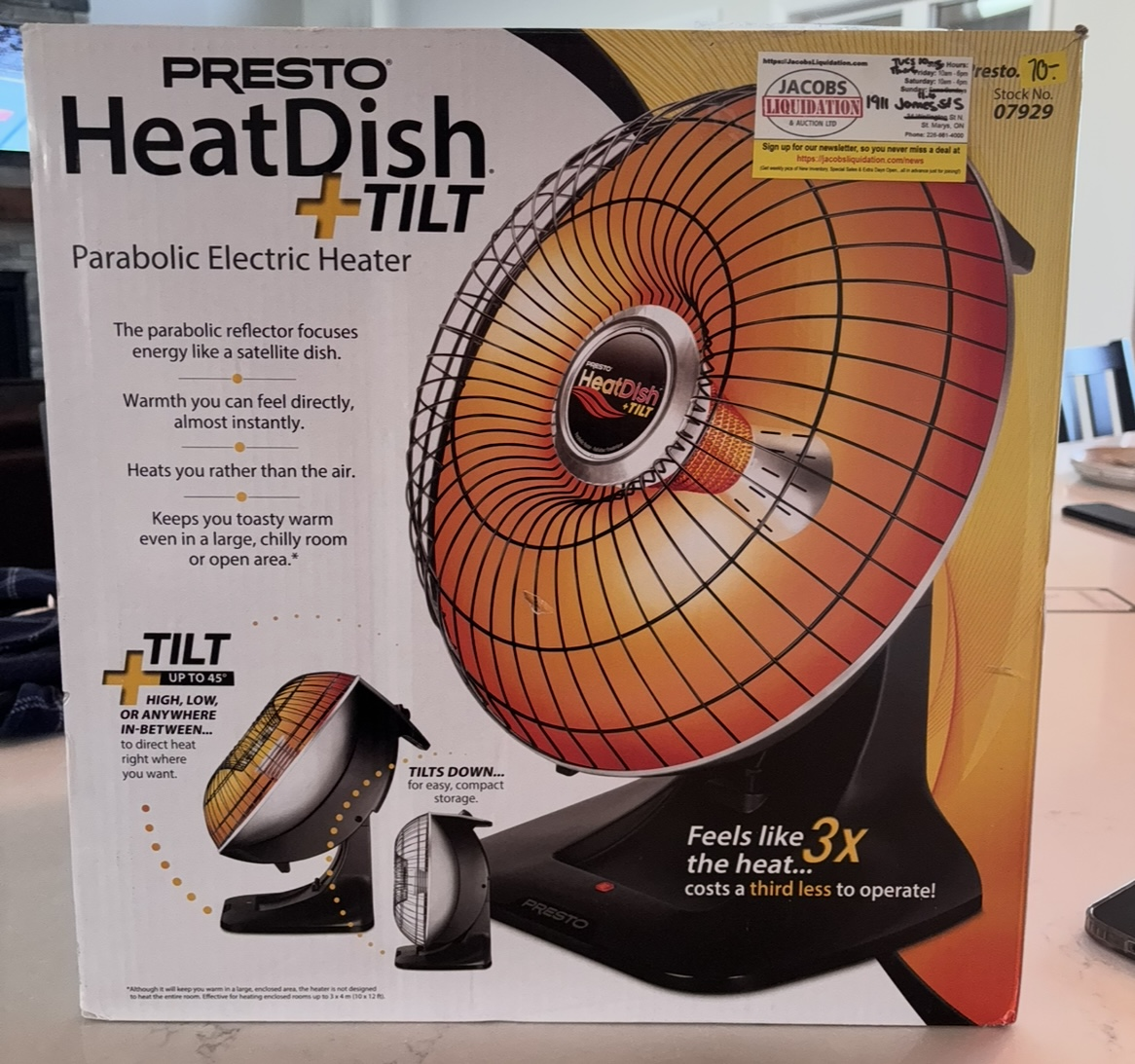 PRESTO HeatDish Plus Tilt Parabolic Heater