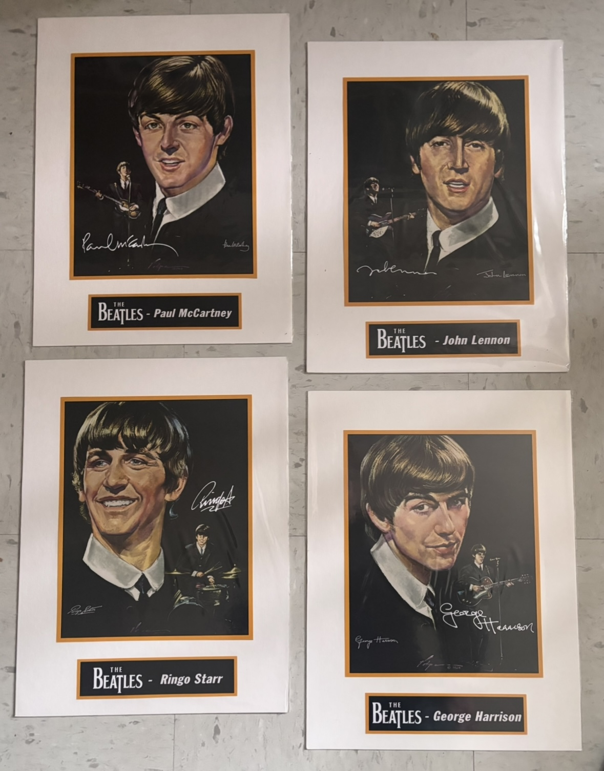 FOUR Photo Posters of The Beatles - Including Paul McCartney, Ringo Starr, John Lennon & George Harrison Photo Size: 8