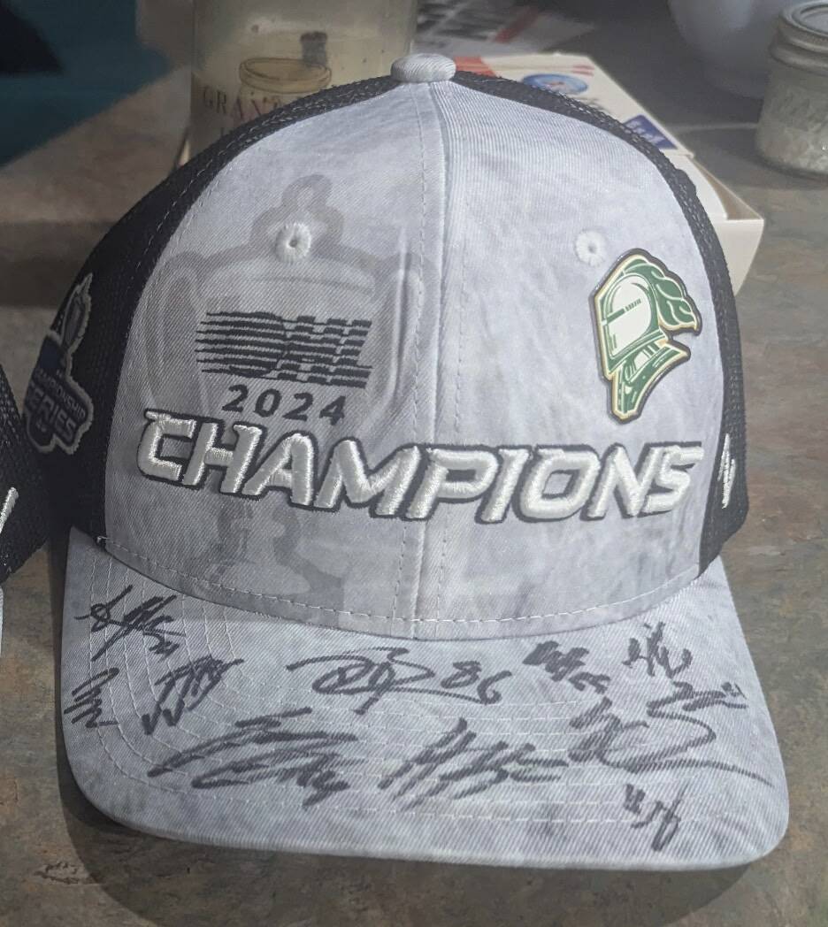 (1 of 2) AUTOGRAPHED London Knights 2024 OHL Champions Hat