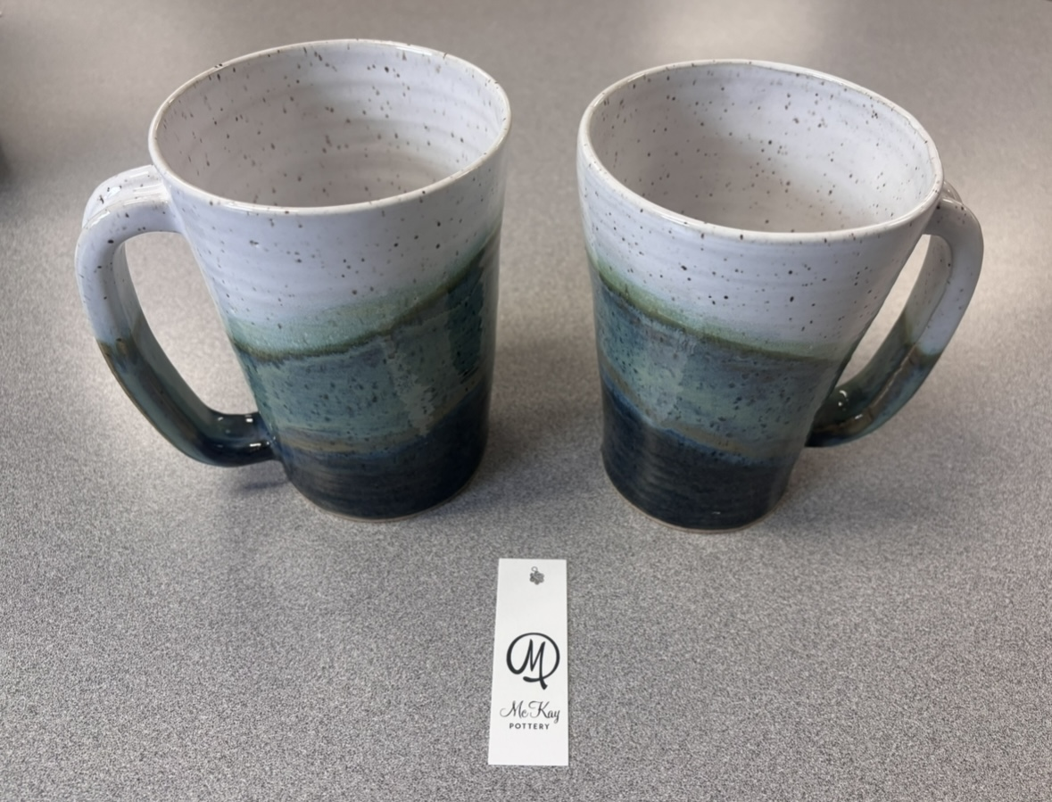 (2 of 2) Two Handmade Beer Steins or Mugs by McKay Pottery