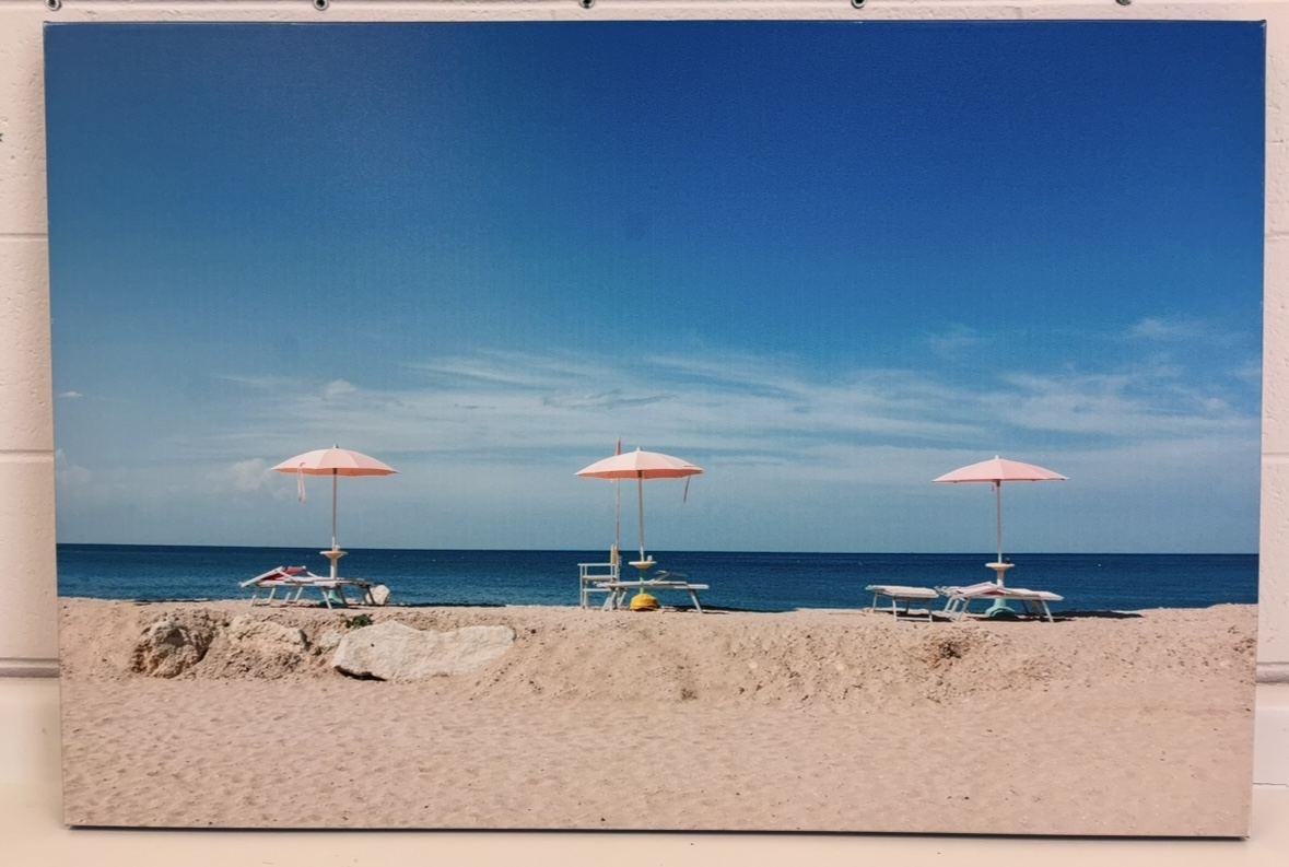 Canvas Print of a beautiful Beach Scene (Size: 40