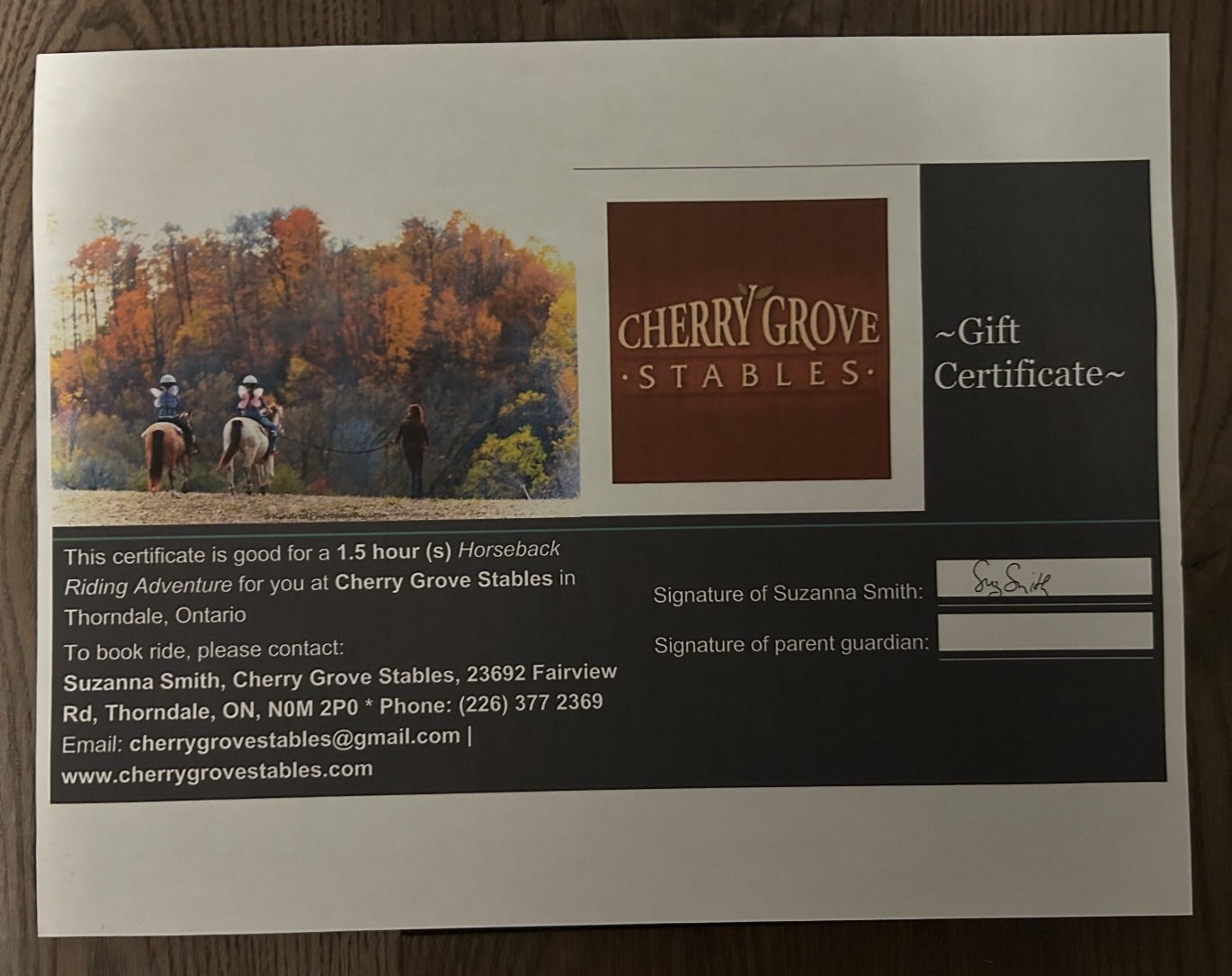 (4 of 5) Gift Certificate for 1.5 Hours of a Horseback Riding Adventure at Cherry Grove Stables in Thorndale