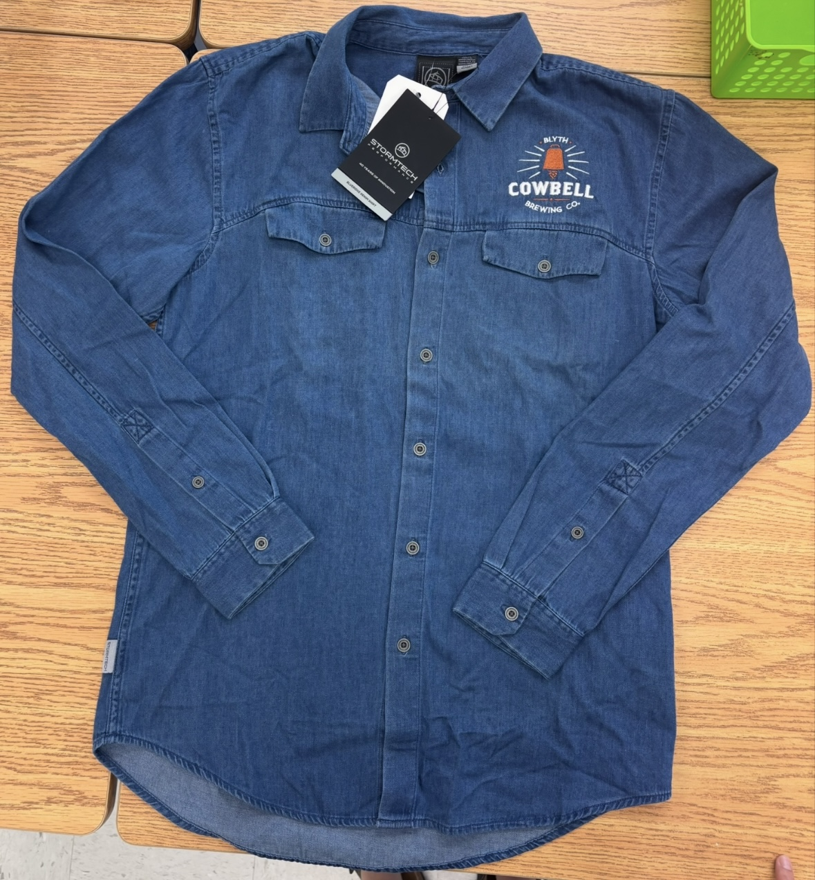 Cowbell Brewing Co. Men's Jean Long Sleeved Shirt (Size Mens Medium)