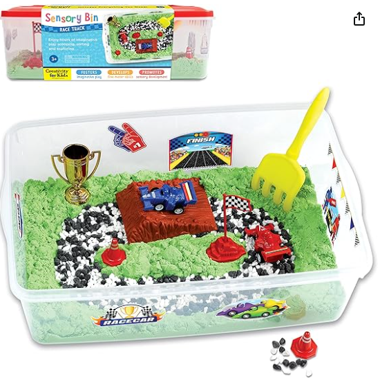 Sensory Bin by Creativity for Kids - Race Track (Good for ages 3+)